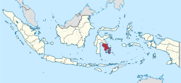 Provinsens läge i Indonesien.
