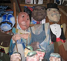 Poppe in die Brood en Marionet Teater Museum in Glover, Vermont, VSA