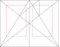 Image 28Page spread with J. A. van de Graaf's construction of classical text area (print space) and margin proportions (from Book design)