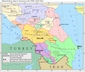 Map of the Dagestan ASSR and other ASSR in Caucasus region