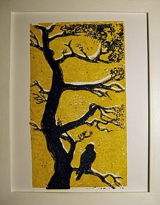 Linogravure, 2 couleurs, Ivo Kruusamägi.