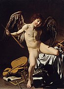 Cupido victorioso, por Caravaggio (1601).