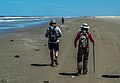 Tourists in the beach area