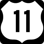 Straßenschild des U.S. Highways 11