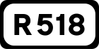 R518 road shield}}