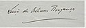 Prince Luís of Orléans-Braganza's signature