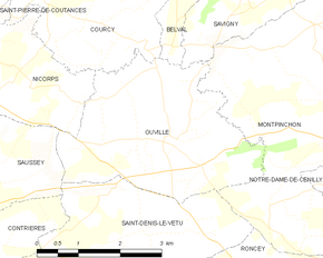 Poziția localității Ouville