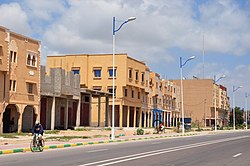 Main street in Oulad Berhil around noon