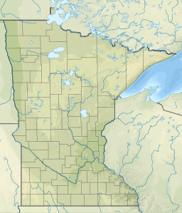 Location of Lake Minnetonka in Minnesota, USA.