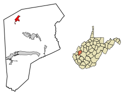 Location of Buffalo in Putnam County, West Virginia.