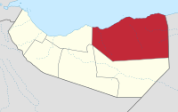 Sanag'ın Somaliland 'deki konumu