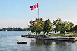 Gananoque waterfront at Joel Stone Park