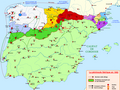 As escardas d'Almanzor entre lo 961 dica lo 1002 (mapa en francés).