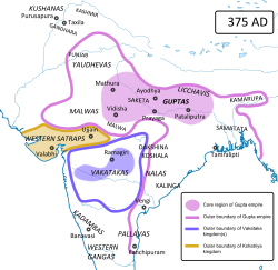 Samataṭa and erstwhile states of ancient India in 375 CE