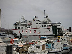 Ferry at Playa Blanca