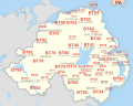 BT postcode area map