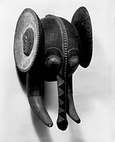 Elephant hin wooden mask.
