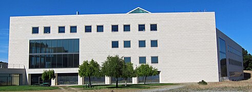 The Administration Building of the Buck Institute, as seen from the courtyard