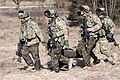 Georgian troops wearing a mix of MultiCam and MARPAT