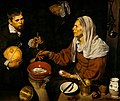 Diego Velázquez: Vieja_friendo_huevos (Yumurta Kızartan İhtiyar Kadın) (1613) National_Galleries_of_Scotland