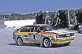 Röhrl dans son Audi Quattro A2, au Rallye du Portugal;