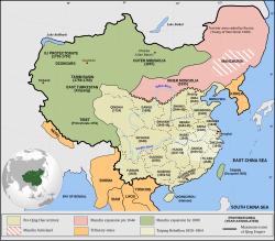 Qing-dynastiets placering