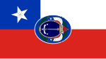Den version av flaggan som antogs vid självständigheten 1818.