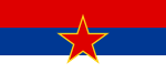 Flagge der Republik Serbien (1947–1990)
