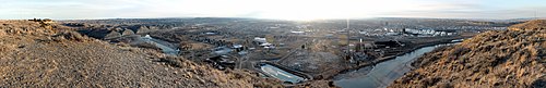 The Billings metropolitan area from Sacrifice Cliffs and Coburn Hill.