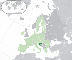 Location of Croatia