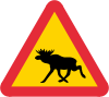 Schwedisches Elchwarnschild