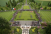 U.S. Marines and French soldiers during the 93rd anniversary service of the Battle for Belleau Wood in 2011.