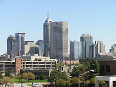 Indianapolisas, štata lielākās pilsētas, panorāma