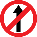 Straight ahead prohibited