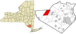 Location in Orange County and the state of New York.