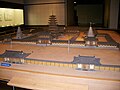 Reconstrucción en miniatura del templo Mireuk, Iksan, Corea del Sur. 7 º siglo.