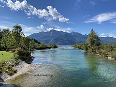 Abfluss der Loisach aus dem Kochelsee