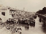 1880年左右沙面與對岸沙基大街之間風景。