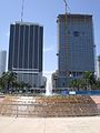 50 Biscayne while under construction in early 2007, left is the One Biscayne Tower