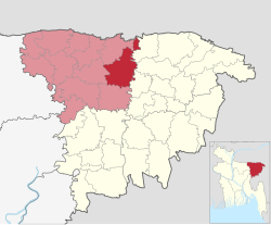 Location of Chhatak