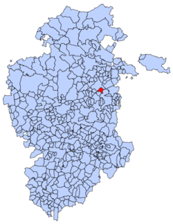 Municipal location of Bañuelos de Bureba in Burgos province