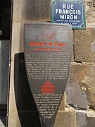 Panneau Histoire de Paris « Maisons du Moyen Âge »