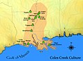 Image 11A map showing the extent of the Coles Creek cultural period and some important sites (from History of Louisiana)