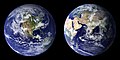 Image 43Blue Marble composite images generated by NASA in 2001 (left) and 2002 (right) (from Environmental science)