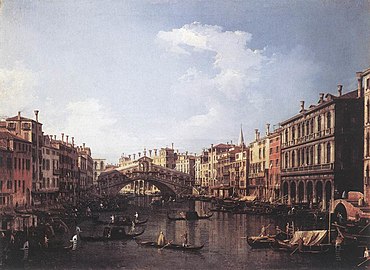 Le Pont du Rialto depuis le sud, vers 1735 Rome, Galleria Corsini (it)
