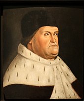 Portrait d'un homme, portant hermine blanche et bonnet noir.