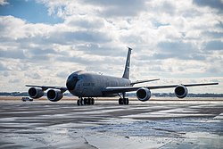 A KC-135R Stratotanker of the 914th Air Refueling Wing based at Niagara Falls ARS.