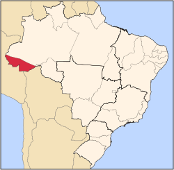 Vị trí của Acre ở Brasil