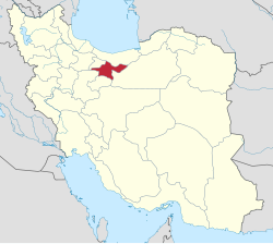 Location of Tehran Province within Iran