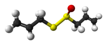 Ball and stick model of R-allicin